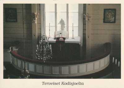 KIRKKOKORTTI - KODISJOEN KIRKKO - SISÄKUVA