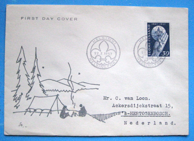 FDC-Partio 22.2 1957 (100)
