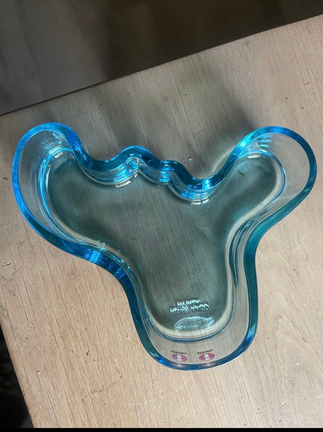 Iittala Alvar Aalto matala malja 136 mm, vaaleansininen