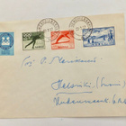 VANHA Kuori Olympia Oslo 1952 Merkit + Sulkija Suomeen - pikkukuva 1