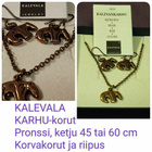 KK, KARHU -RIIPUS pronssi & korvakorut, koukut (tapit MYYTY - pikkukuva 3