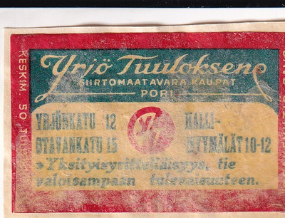 Pori, Yrjö Tuuloksen Siirtomaatavara kaupat .  s104