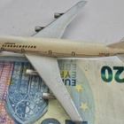 VANHA Pienoismalli Lentokone Boeing 747 SAS Metalli Saksa - pikkukuva 1