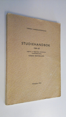 Göran Westerlund : Studiehandbok 1964-65 - utgiven av hög...