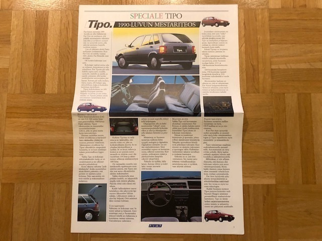 Esite Fiat Tipo noin 1988