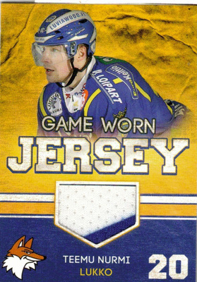 2012-13 Cardset TEEMU NURMI Lukko Jersey