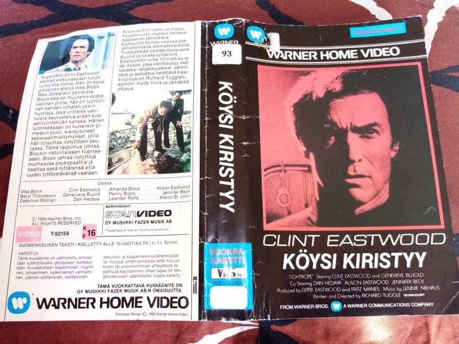 VHS kansipaperi Köysi kiristyy