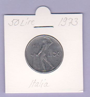 Italia 50 Lire v.1973 KM#95.1