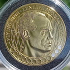 Paavo Nurmi  - 1920- 1924 - 1928. Kullanvärinen mitali kapse - pikkukuva 1