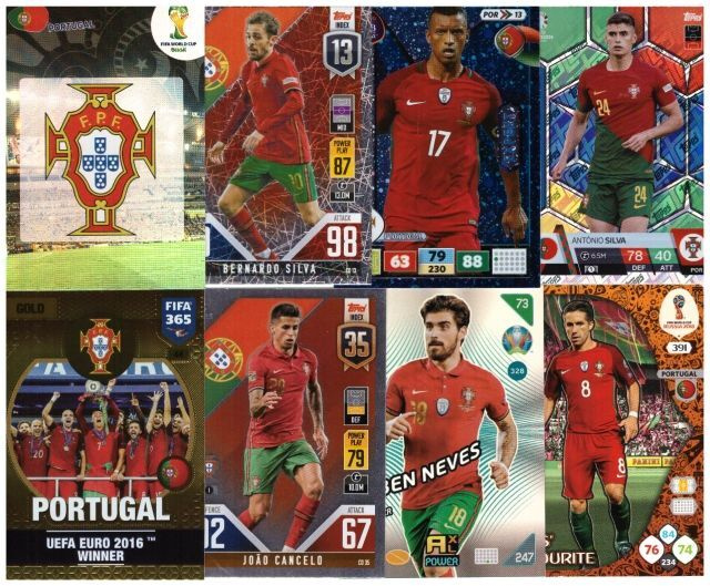 8 x PORTUGALI JalkaPallo ErikoisKortteja