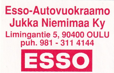 Oulu, ESSO -Autovuokraamo Jukka Niemimaa Ky 3/7