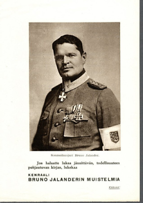 Keräilyharvinaisuus, myyntilehtinen Bruno Jalander kirjasta