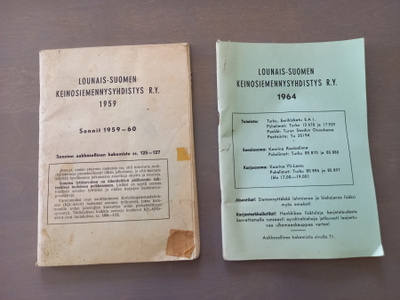Lounais-Suomen keinosiemennysyhdistys R.Y 1959 ja 1964