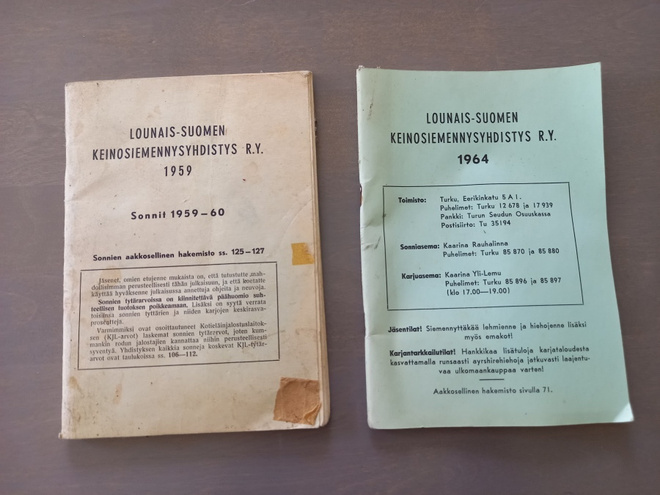 Lounais-Suomen keinosiemennysyhdistys R.Y 1959 ja 1964