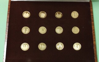 Saksa, 12 x 3,5 g Adenauer kulta mitalia 1976