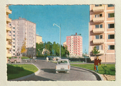 Postikortti: Oulun Koskikeskus 1960-luvun alussa