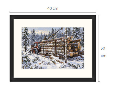 Uusi BM Volvo metsäkone traktori art print 30 cm x 40 cm