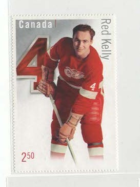 Red Kelly Detroit Canada Post Stamp $2,50