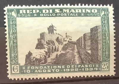 San Marino tasavalta linna cent 25 postimerkit