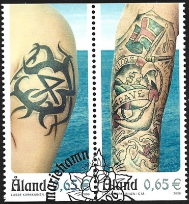 Åland 2005 V 17 Tatuointeja 0,65€ EP leima PARI LaPe 269+270