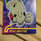 Larvitar #246 Pokemon 2001 Topps Johto Champions card - pikkukuva 1