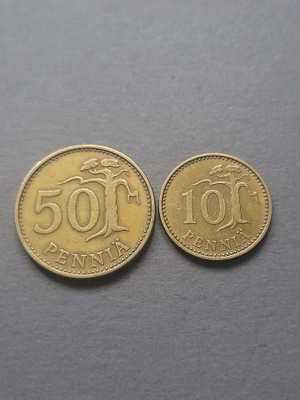 50 ja 10 penniä 1964