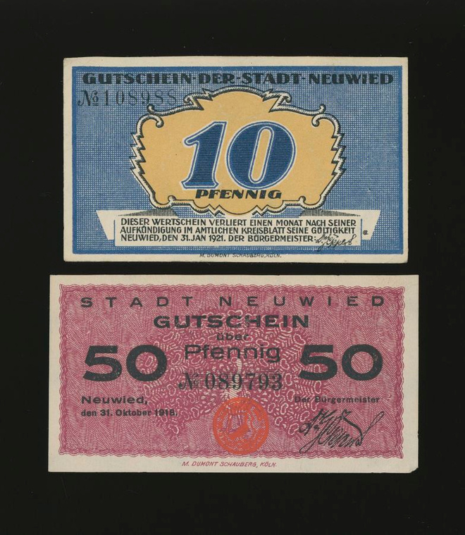 Saksa Notgeld 10, 50 Pfg, Neuwied