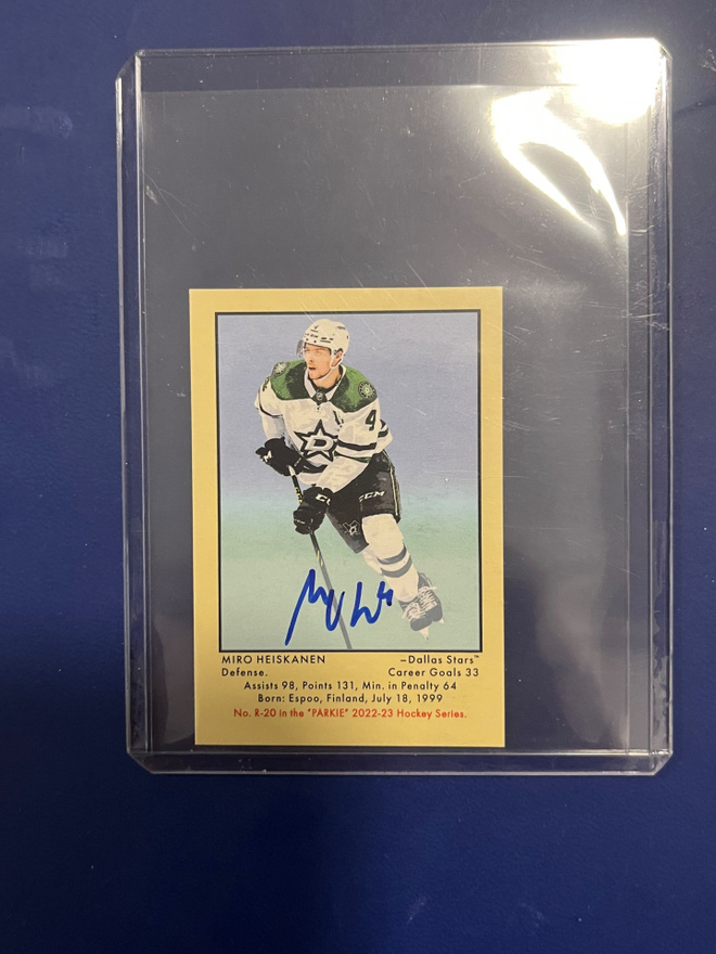 22-23 Parkhurst champions mini Miro Heiskanen auto nimmari