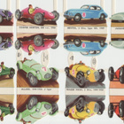 *M.P. No.988, erittäin harvinainen kilpa-autot-arkki,alaosa* - pikkukuva 1