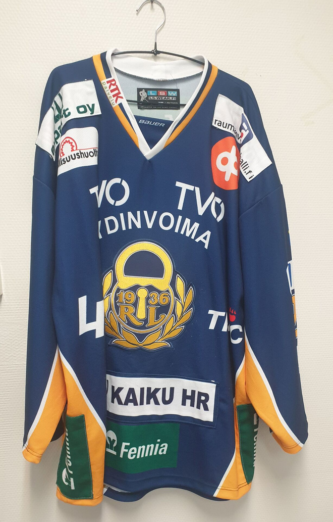 Teemu Nurmi Rauman Lukko game worn -pelipaita