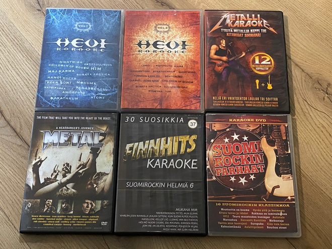 HEVIKARAOKE 1 & 2 + METALLIKARAOKE YM. - DVD PAKETTI- 6x DVD