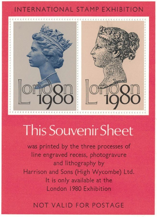 Englanti London 1980 näyttelyn muistoblokki