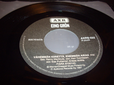 7" single : Eino Grön : Vähemmän ...  ( 1997 ) RARE !