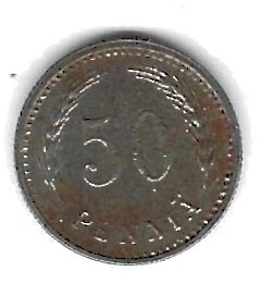 1945 50 PENNIÄ KOLIKKO KÄYTETTY