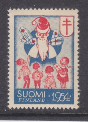 1954 joulumerkki postituoreena