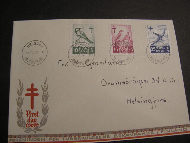 1949-52  Erä  FDC  3 eril kulkeneet