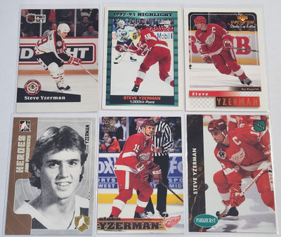 Steve Yzerman Jääkiekkokortit 6 erilaista