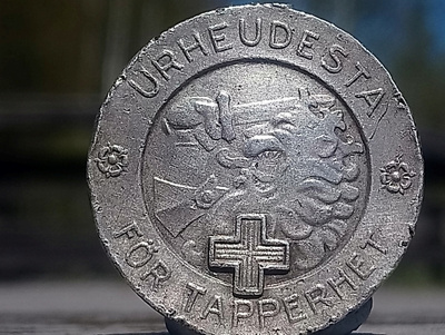 Huonokuntoinen Hopeinen VM 1. 1941. Halkaisija - 29 mm.