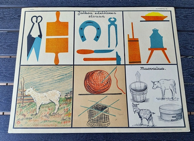 Opetustaulu Tilgmann n. 41,2 x 32,5 cm lammas vuohi