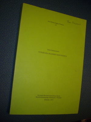 Erkki Salmenhaara: Tutkielmia Brahmsin sinfonioista (1979)