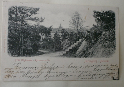 Helsinki, Korkeasaari, kalliota, näkymä kaupunkiin, p. 1901
