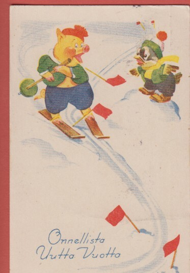 Arnold Tilgmann Possu hiihtomäessä
