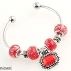 650 .. Tiibetin Hopea Lampwork Fashion .. Rannekoru - pikkukuva 5