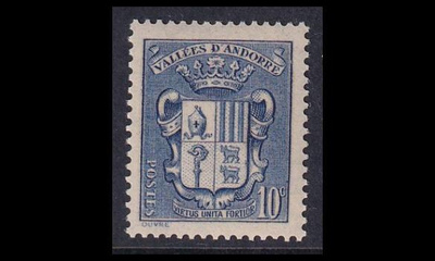 Andorra Fr 53 ** Vaakuna 10 C (1936)