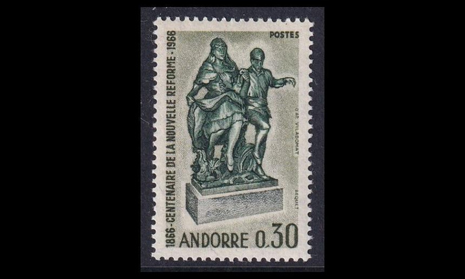 Andorra Fr 201 ** Valtioreformi 100v (1967)