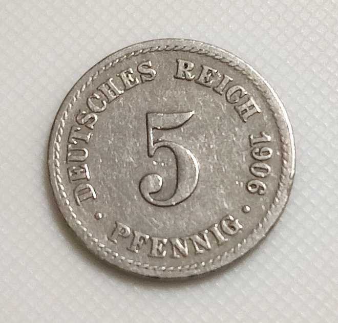 Saksa 5 Pfennig 1906A