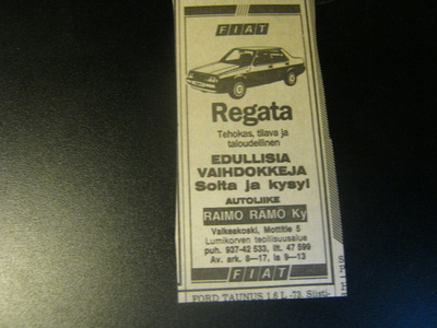 mainos Fiat Regata