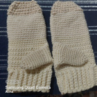 VILLALAPASET Alina´s Handmade käsin virkattu LUONNONVAALEA - pikkukuva 1