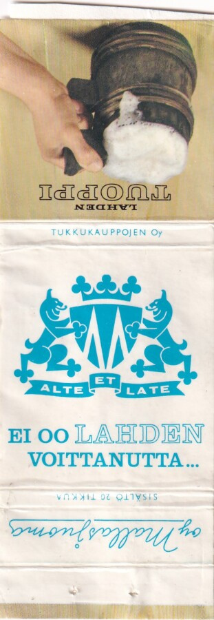 Mallasjuoma Oy. Lahden tuoppi ,    e119