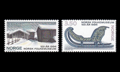 Norja 1161-2 ** Kansanmuseo 100v (1994)